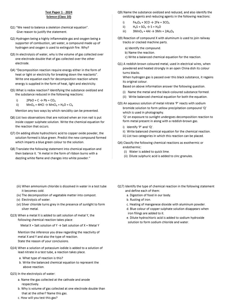 Test Paper | PDF