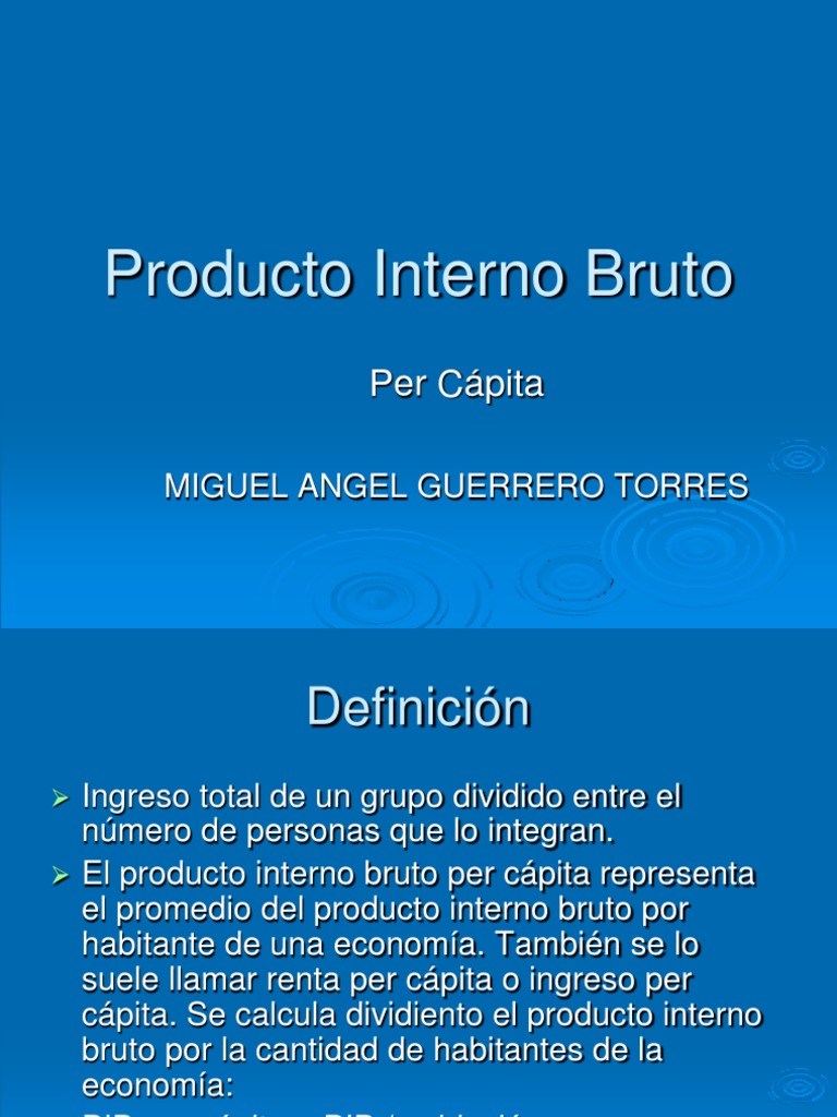 que es gdp per capita en ingles