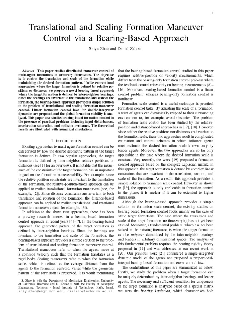 Translational and Scaling Formation Maneuver Control Via A Bearing ...