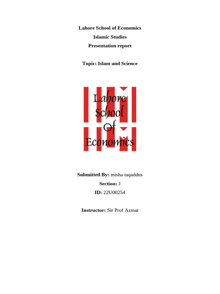 Islamiyat presentaion report pdf
