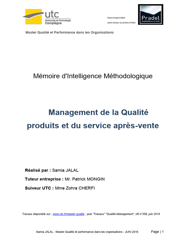 Management de la Qualité en Entreprise | PDF