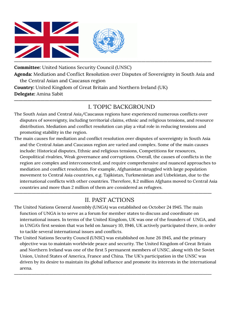 UNITED KINGDOM Position Paper | PDF