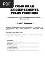 Como Orar Eficientemente Pelos Perdidos