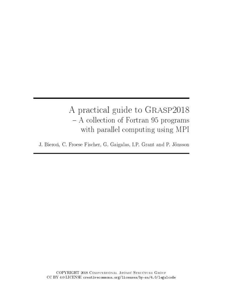 GRASP2018 Manual | PDF