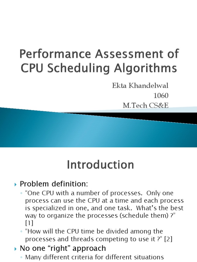 CPU Scheduling Strategies in CS&E | PDF | Scheduling (Computing ...