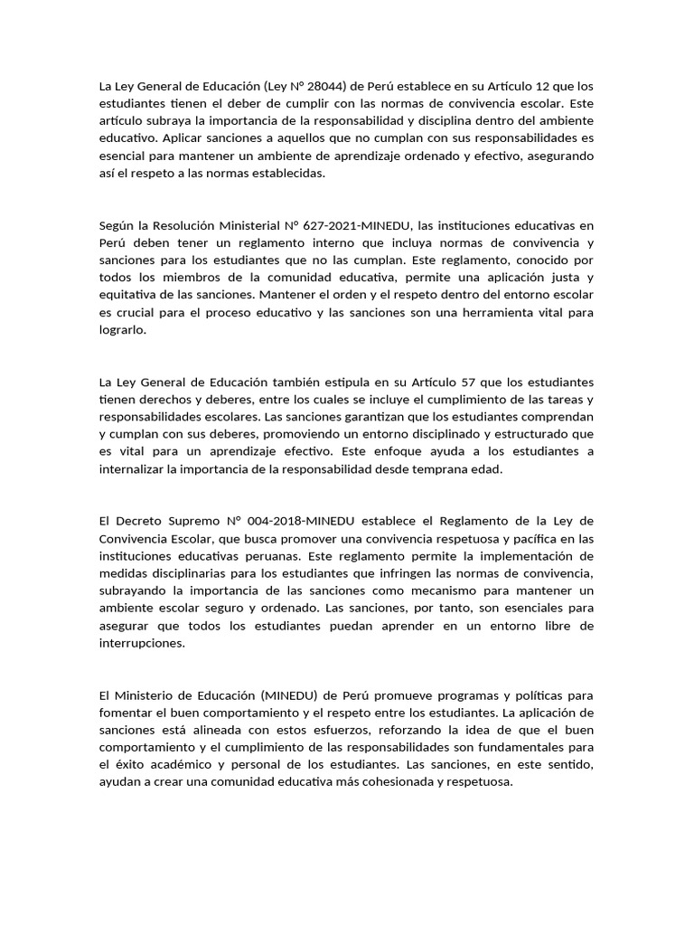La Ley General de Educación | PDF