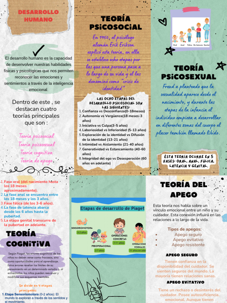 Etapas del Desarrollo Humano y Teorías | PDF | Teoría de apego | Las ...