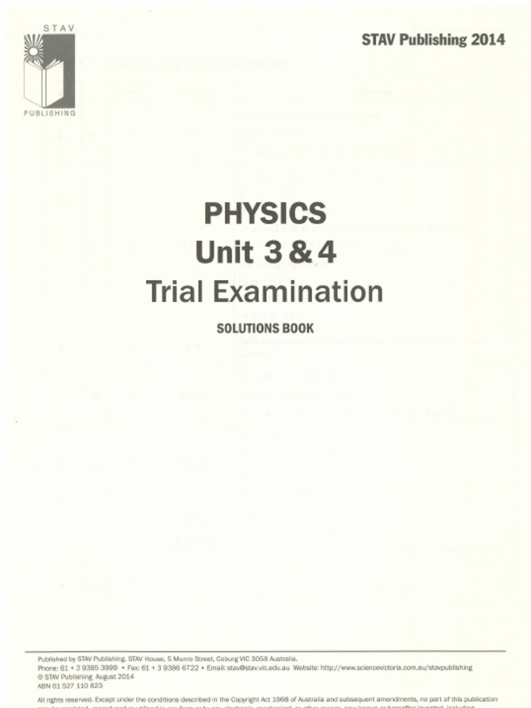 PhysicsUnit 34 - SolutionsBook | PDF