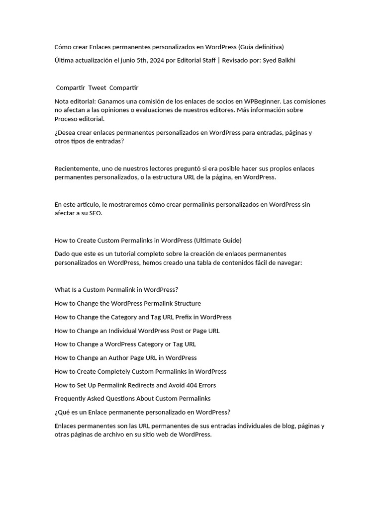 C mo crear enlaces permanentes personalizados en wordpress pdf