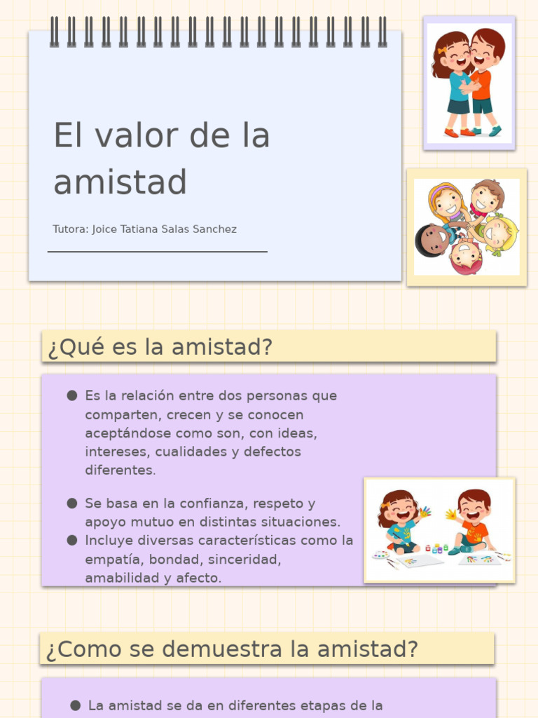 Sesion de Tutoria-El Valor de La Amistad | PDF