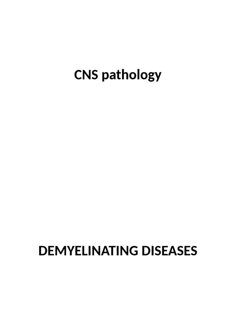 CNS Demyelinating and Degenerative Diseases | PDF | Multiple Sclerosis ...