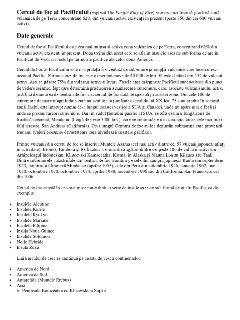 Cercul De Foc Al Pacificului
