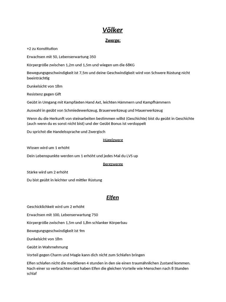 DND Rassen | PDF