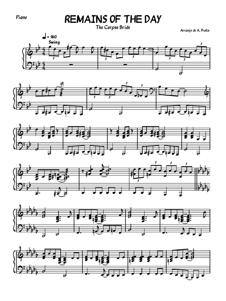 REMAINS OF THE DAY-Piano | PDF