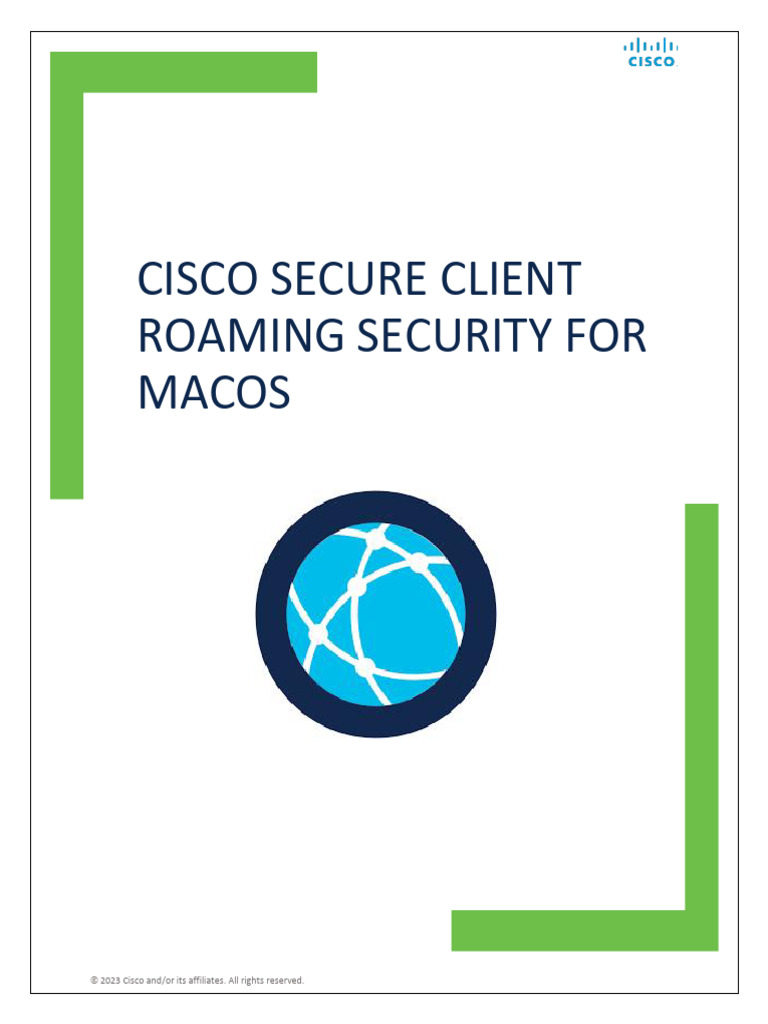 Cisco Secure Client - Roaming Deployment For MacOS | PDF