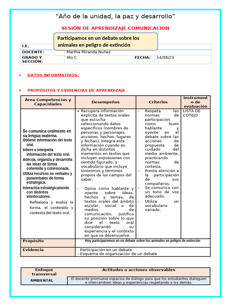 Animales Extinsion | PDF | Evaluación | Artes del lenguaje y disciplina