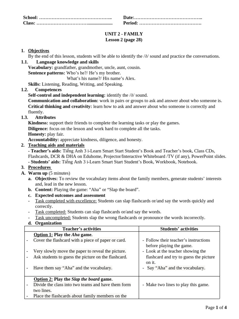 Unit 2 - Lesson 2 - Page 28 | PDF