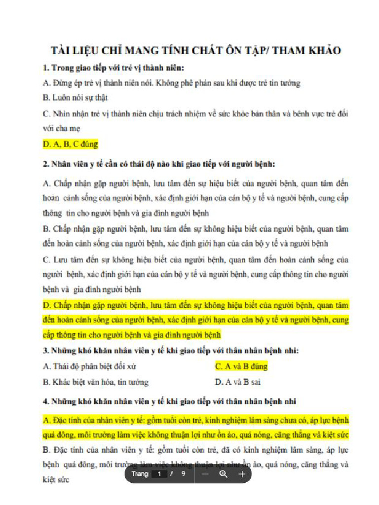 Trắc nghiệm KNGT | PDF