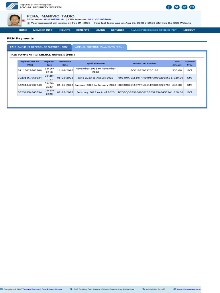 Republic Of The Philippines Social Security System