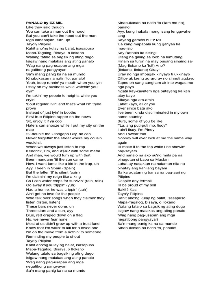 Main Song Lyrics | PDF