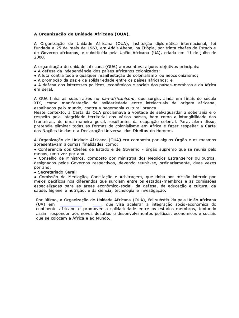 Africa E Pan Africanismo Pdf