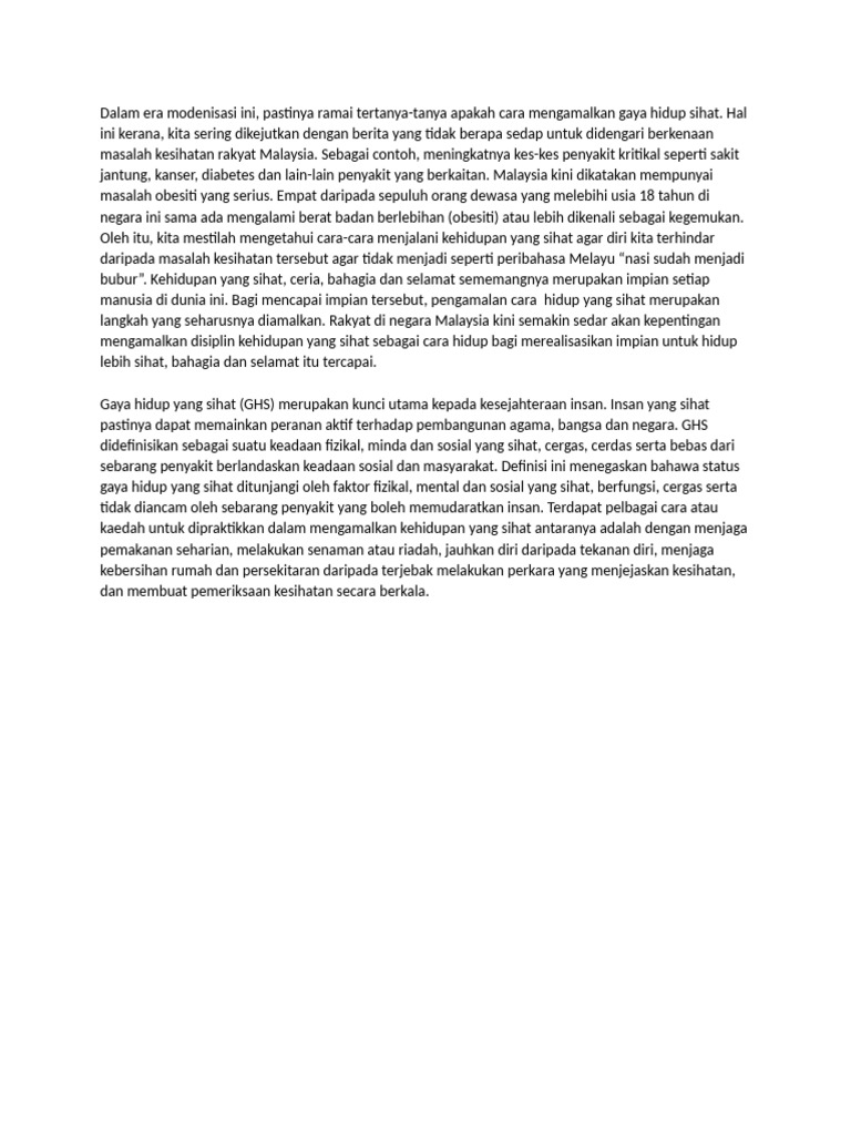 Gaya Hidup Sihat | PDF