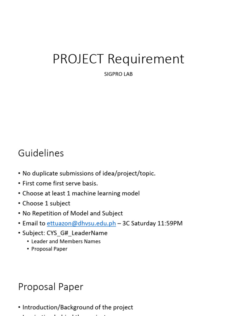 PROJECT-Requirement 091052 | PDF