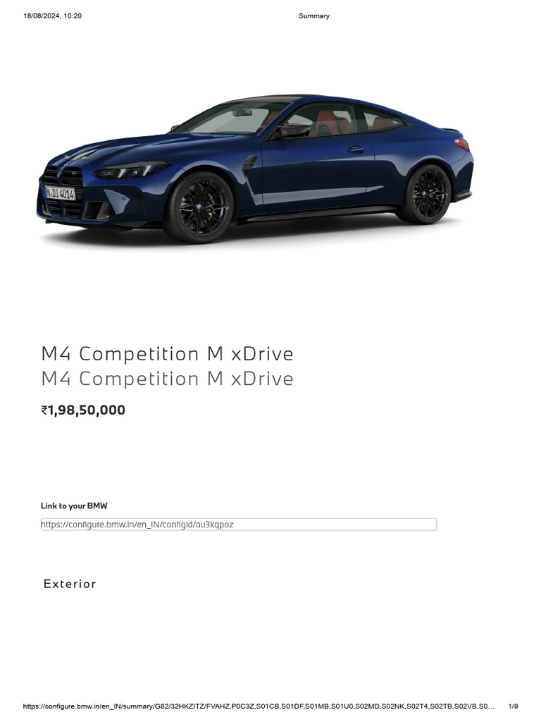 M4 Competition M Xdrive | PDF | Hybrid Vehicle | Fuel Economy In ...
