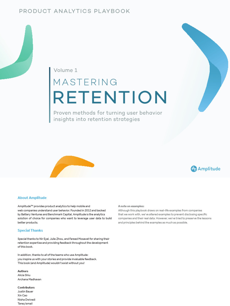 Product Analytics Playbook Vol1 Amplitude Pdf