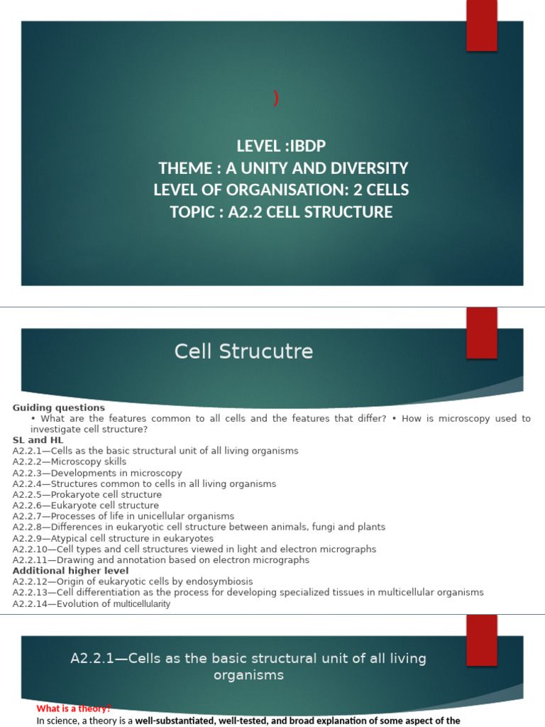 A2.2 Cell Structure | PDF