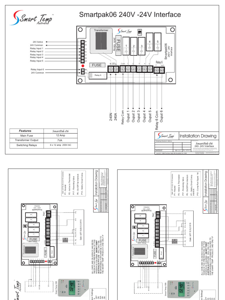 Installation Manual Smart Temp SP 6 Smartpak 6 | PDF