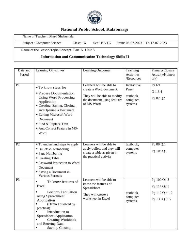 GR 10 Unit 3 Information and Communication Technology | PDF