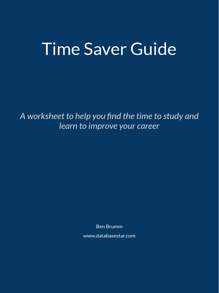 Time Saver Guide | PDF