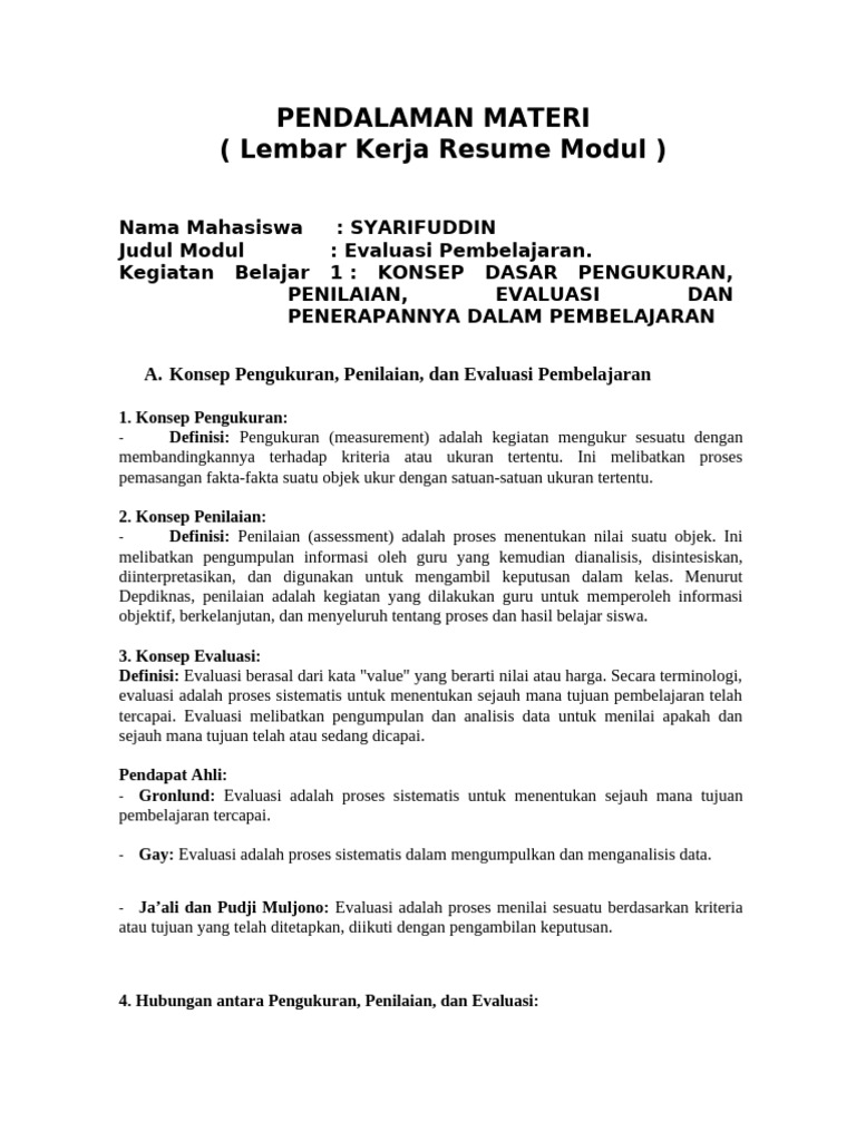 Resume Modul 4 KB 1 | PDF
