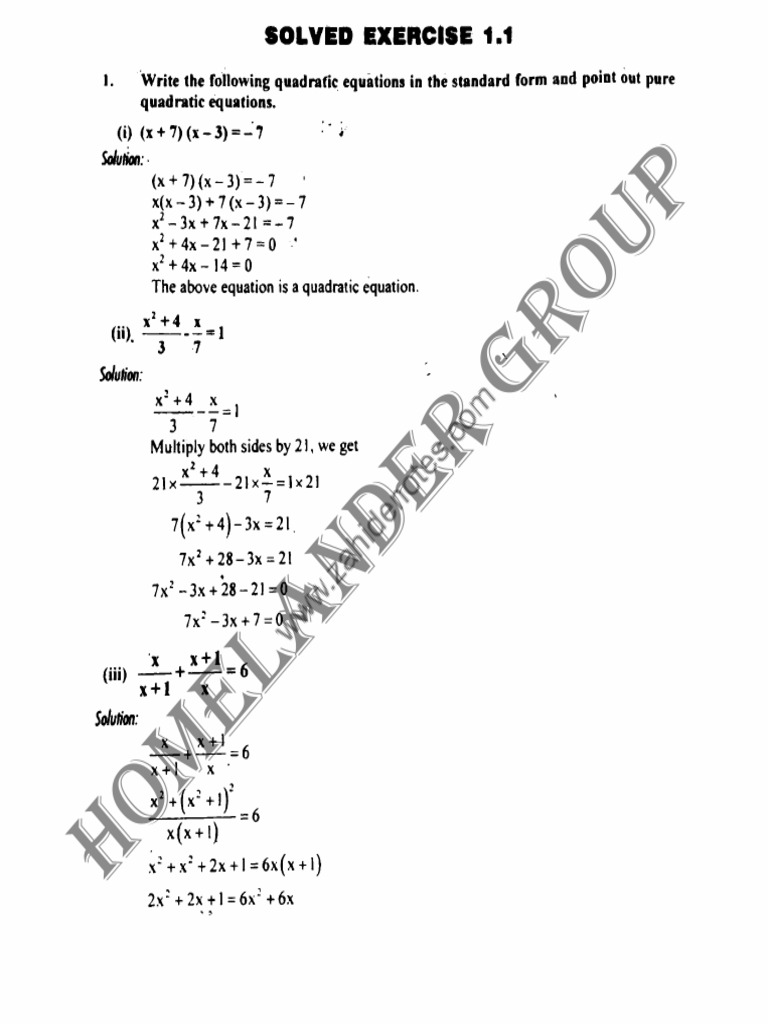X maths notes homelander group pdf