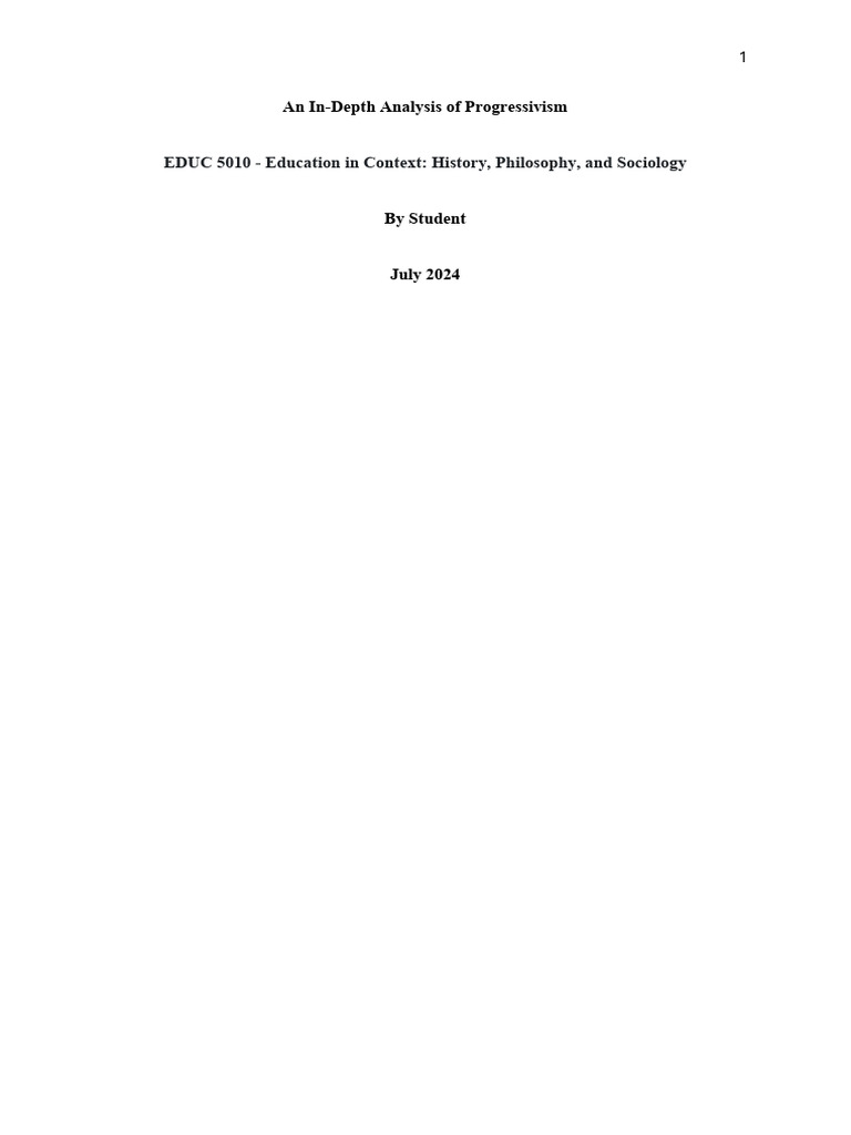 Progressive Education PDF