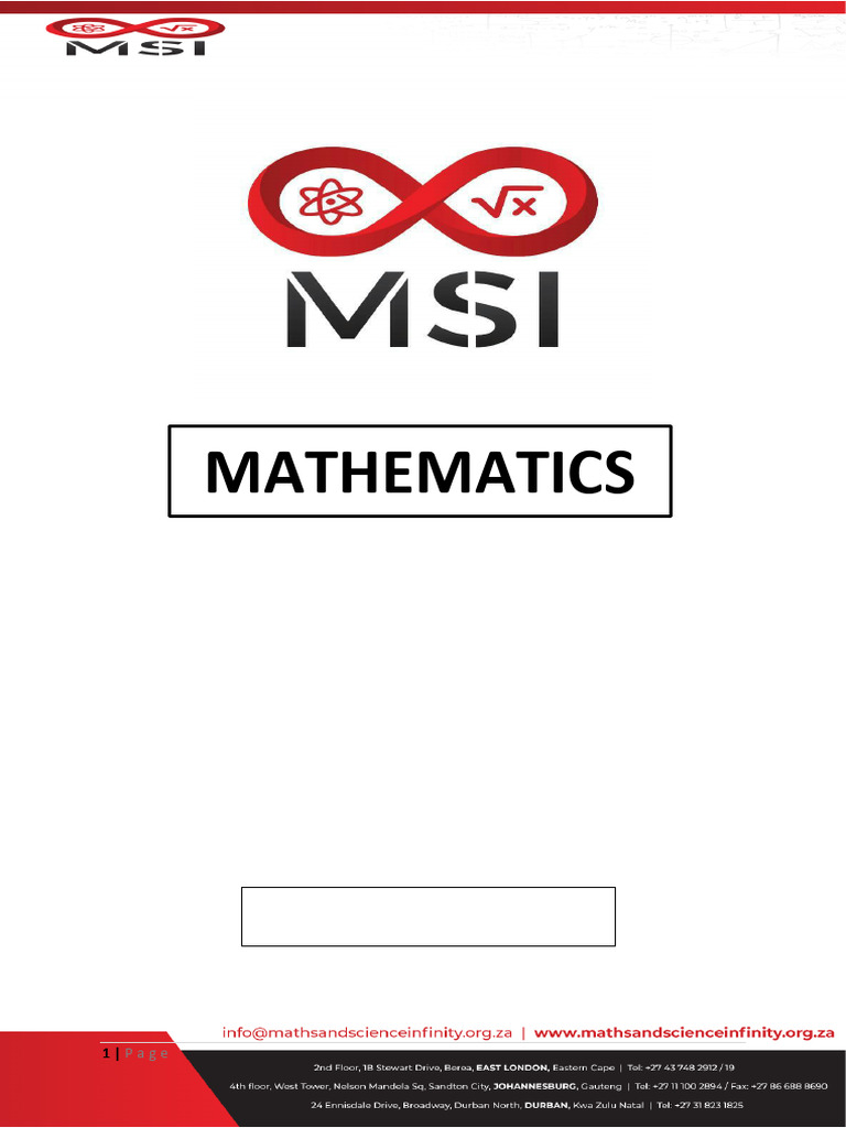 MSI Trigonometry Memos | PDF