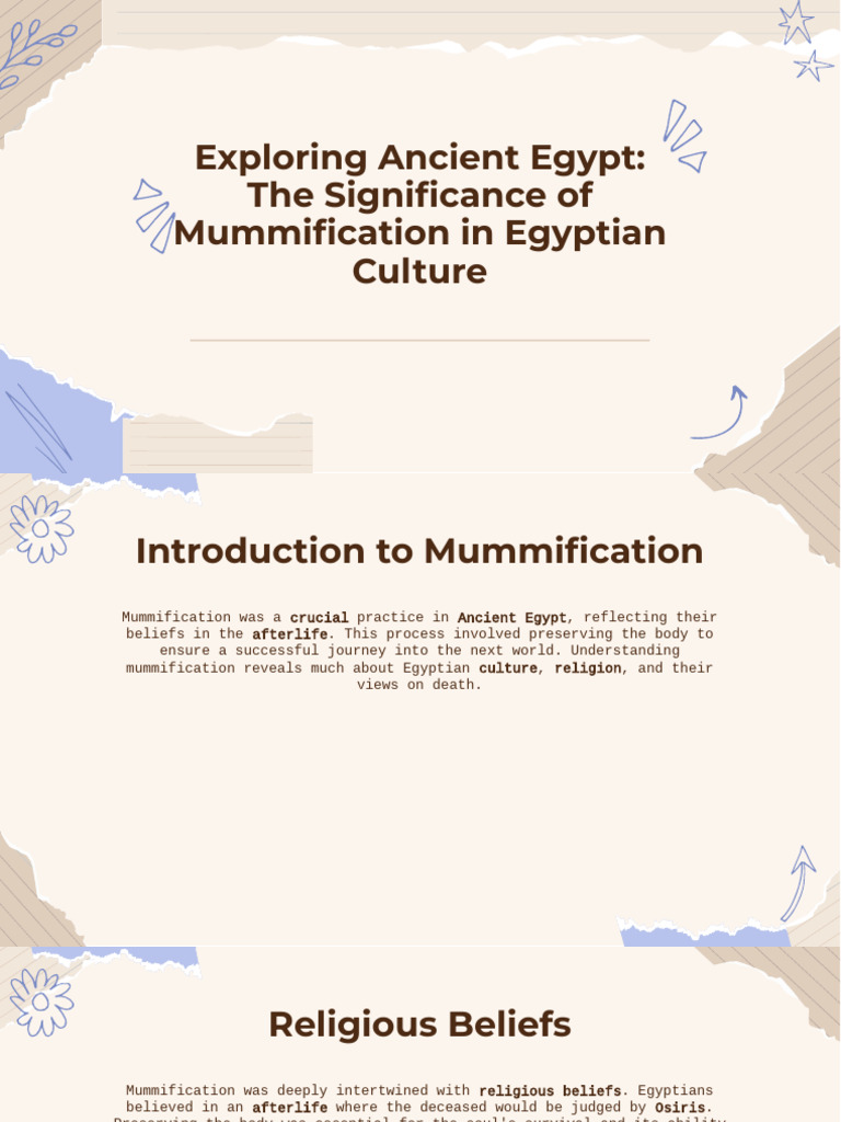 WHAT WAS THE SIGNIFICANCE OF MUMMIFICATION IN ANCIENT EGYPT intelligence overview