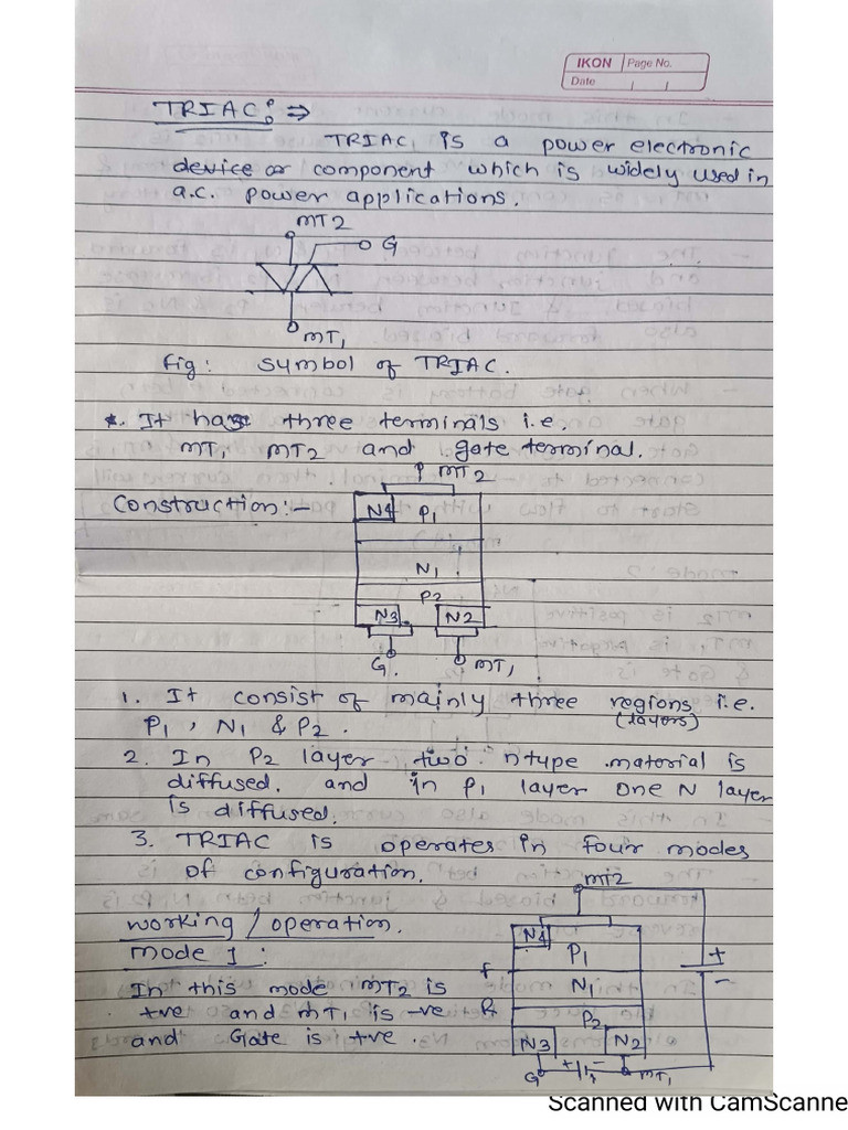 Triac, Diac, Gto, Igbt Notes | PDF
