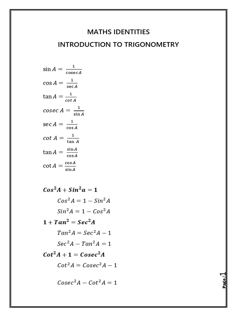Trigonometry Basics for Students | PDF | Teaching Methods & Materials