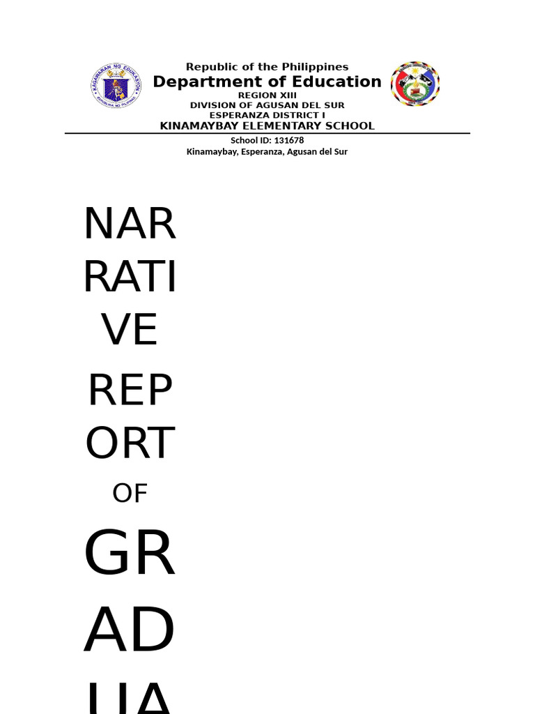 Narrative report of graduation rites pdf wellness