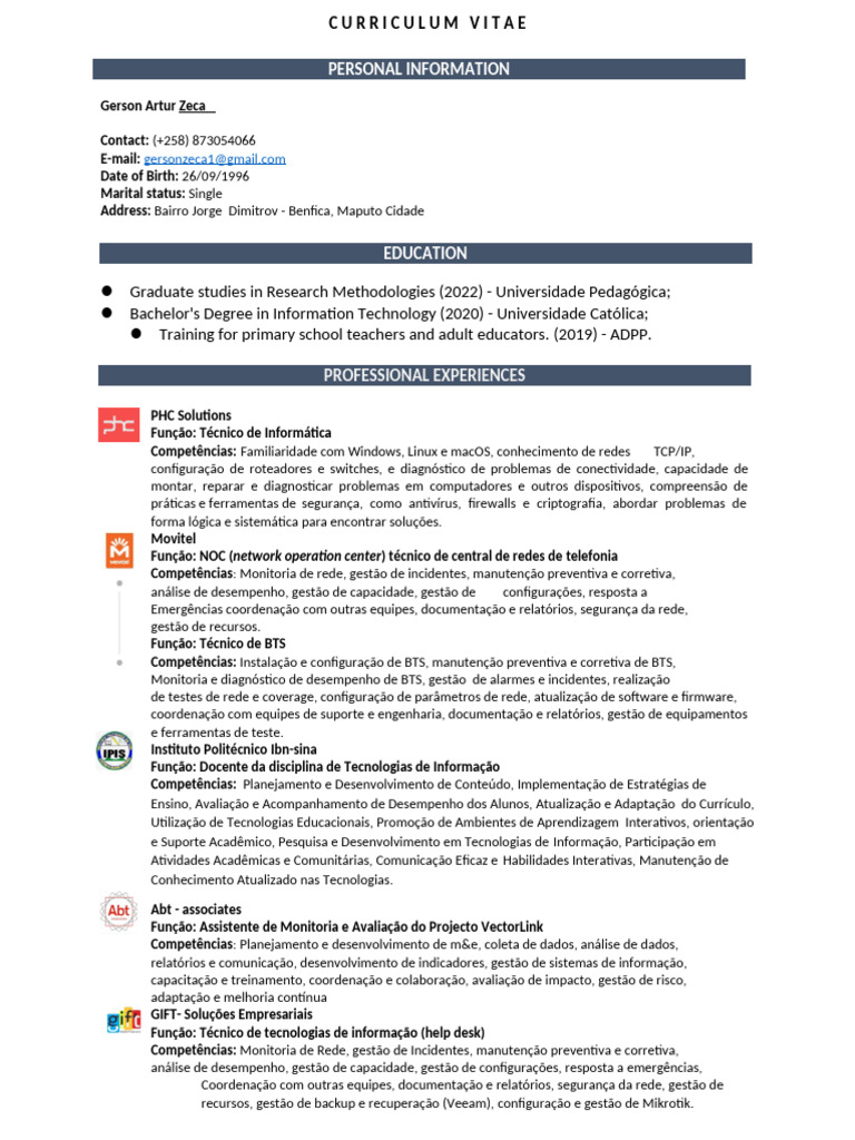 Modelo de CV | PDF