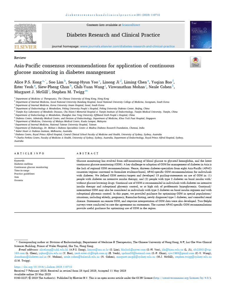 Article Monitor SM | PDF | Diabetes | Hypoglycemia