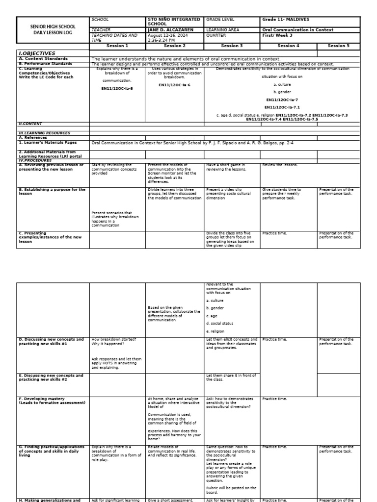 Week 3 | PDF | Communication | Learning