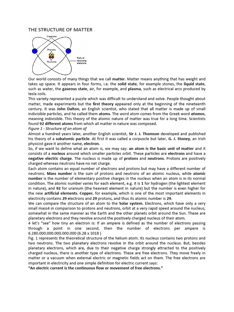 Lesson 2 The Structure of Matter - 100838 | PDF