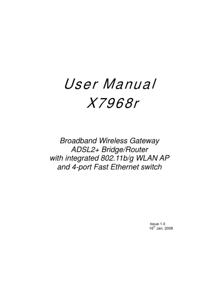 Xavi X7968r Router Manual - en | PDF | Computers