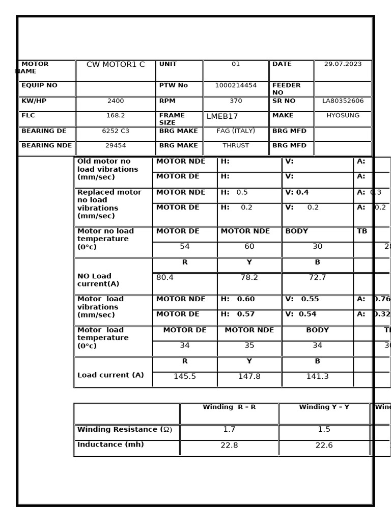 CW Motor 1C - F | PDF