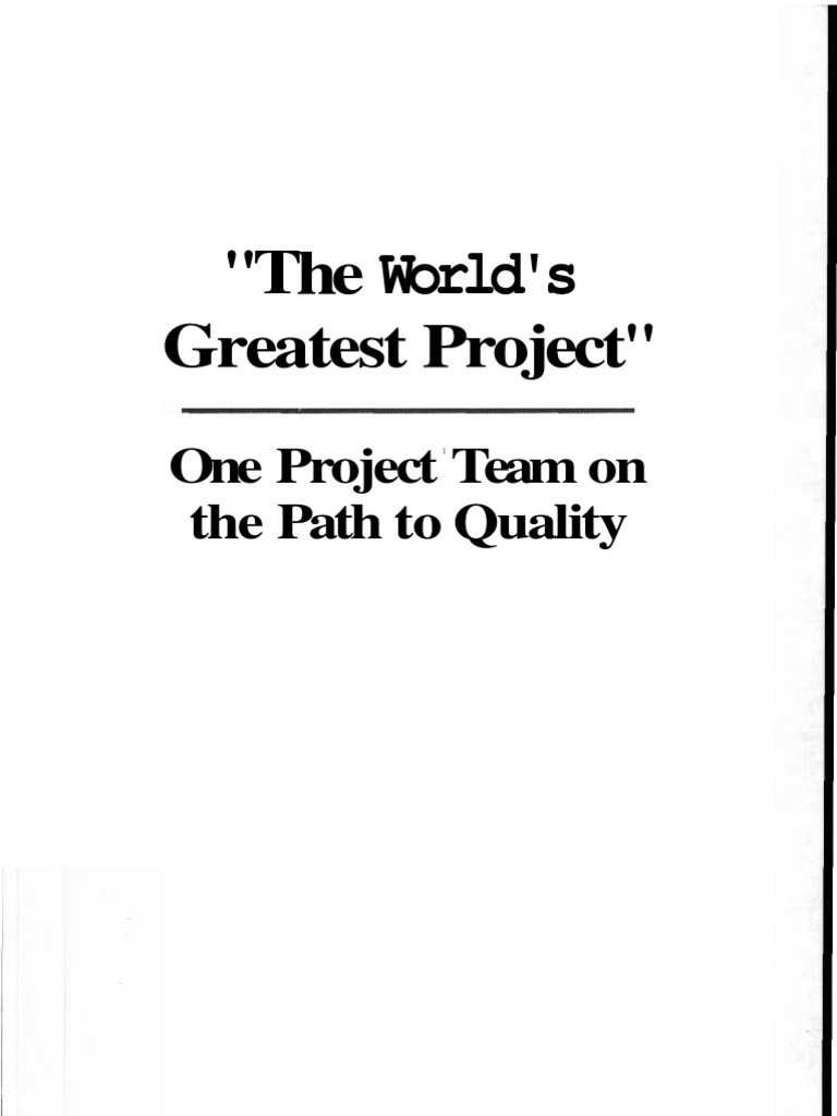 World's Greatest Projects | PDF | Goal | Project Management