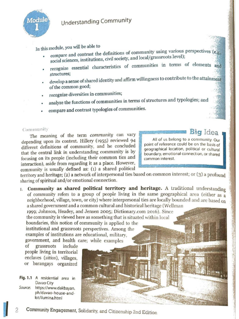 Community Engagement Lesson 1 Pdf