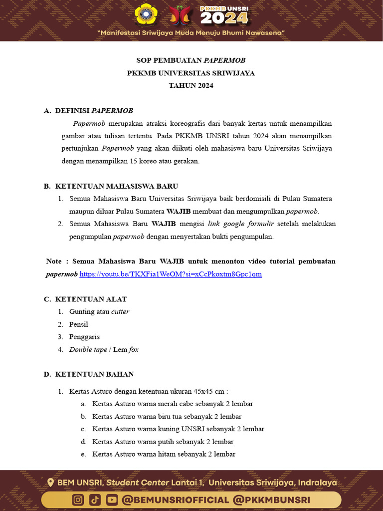 Sop Papermop 2024 | PDF